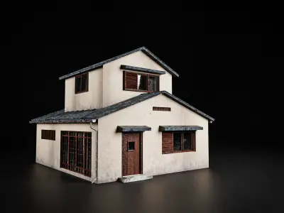 JAPANESE BUILDING 006 Low-poly 3D model