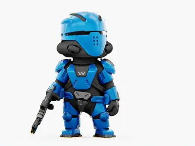 TOON TROOPER UV-500  RIGGED 3D model