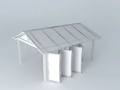 Patio whith folding doors Free 3D model