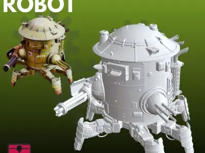 Tin Warrior Robot STL Mechanical 3D Model 3D print model