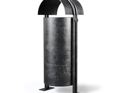 Street urn Low-poly 3D model