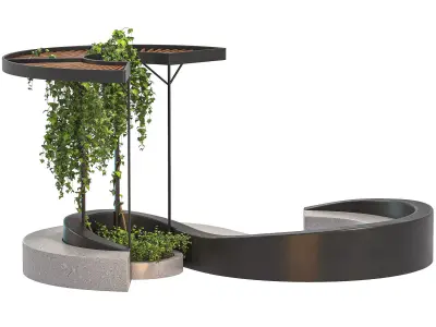 Urban Furniture and English Ivy 3D model