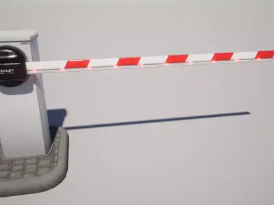 Parking Barrier Low-poly 3D model