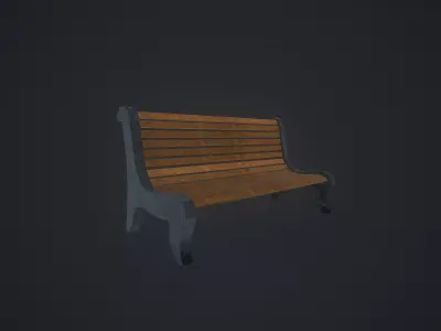 Park Bench Free low-poly 3D model get