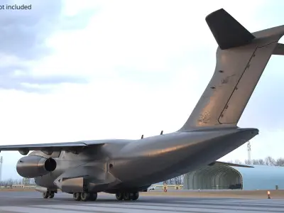  Tactical Transport Aircraft Black Simplified 