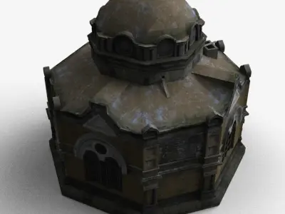Old Crypt Low-poly 3D model