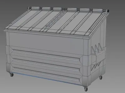 Street Dumpster Low-poly 3D model purchase