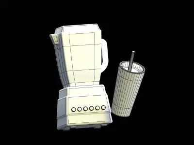 Modeling blender and juice  3D model