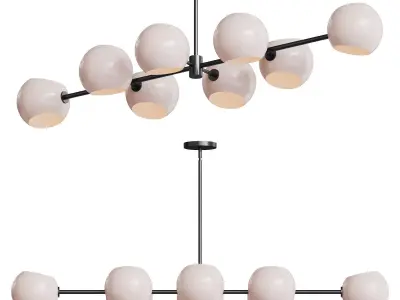 Xaviero Glass Island Chandelier 3D model