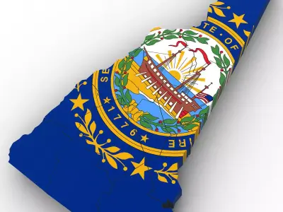 New Hampshire Political Map 3D model