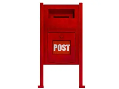 Mailbox post box Low-poly 3D model