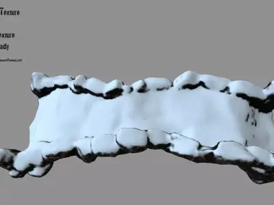 snow old bridge 1 Low-poly 3D model
