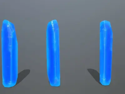 Crystal Set of crystals Low-poly 3D model