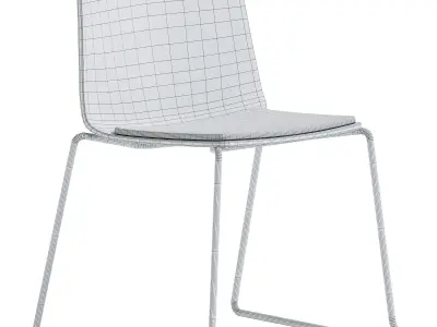 Sled Upholstered Base Chair Rama by Kristalia 3D model