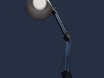 Table rust lamp Hi-poly  3D model