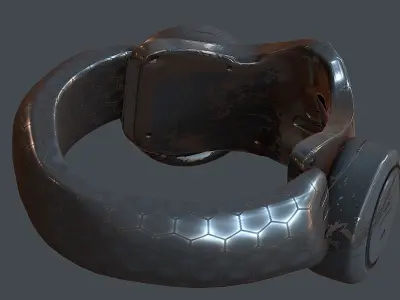 Gas mask helmet 3d model scifi Low-poly  Low-poly 3D model