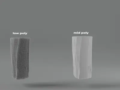 Photorealistic Firewood Pieces Low-poly 3D model