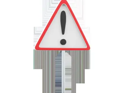 3d a street hazard sign 3D model