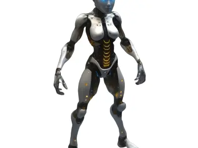 Futuristic Female Android Figurines Collection 3D print model