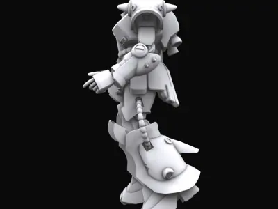 Gundam mobile suit MS MS06FZ model 3D model