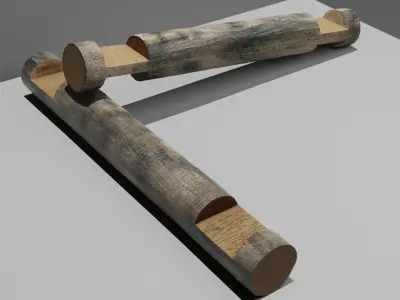 Well logs low poly Free low-poly 3D model