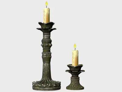 Candle Holder Low-poly 3D model