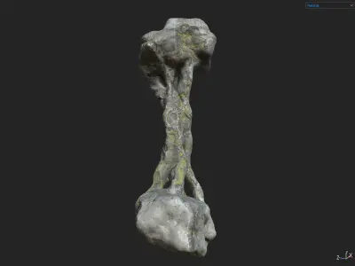Low poly Fantasy Cave 02 Low-poly 3D model