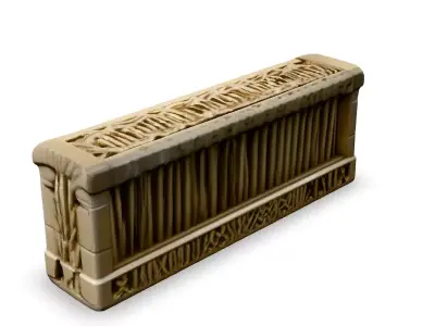 Ornate Balustrade Section Architectural Detail Low-poly 3D model