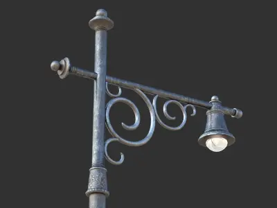 Street Lamp Low-poly 3D model