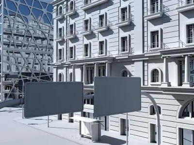 3D City Intersection 3D model