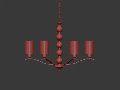 ENGLEHORN chandelier with four candle holders 3D model