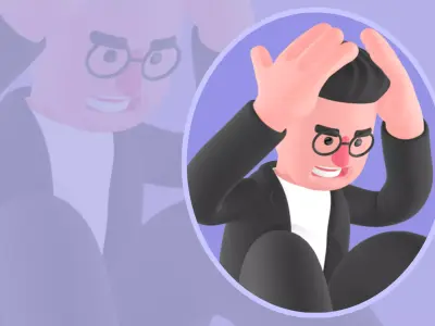 Stylized 3D Male Editor Character - Stress Breakdown Pose 3D model