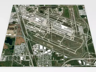 Detroit Metropolitan Airport 3D model