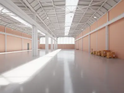 Industrial Warehouse Interior 17  Low-poly 3D model
