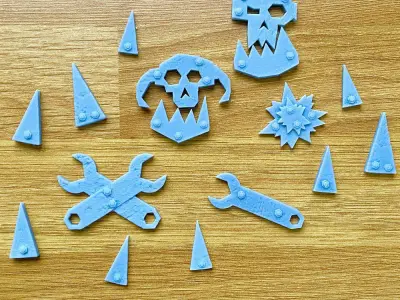 Orc Symbol Panels and Stamps 3D print model