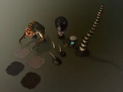 star wars sci-fi Felucia expanding stuff pack  Low-poly 3D model