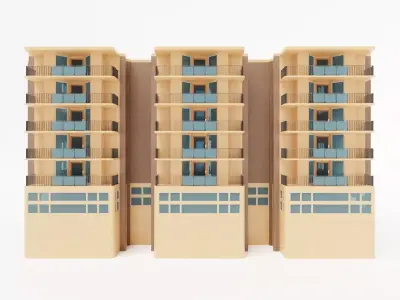 Apartment building model 3D model