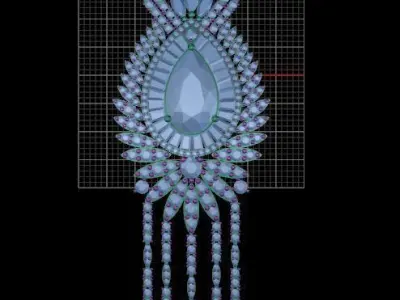 necklace  gold dimond 3D print model