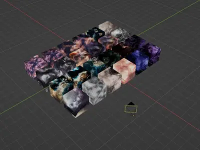 24 original Cubemaps 6k Cloudy space starfield Low-poly 3D model