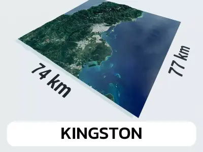 Kingston Jamaica City Landscape 3D Model 3D model