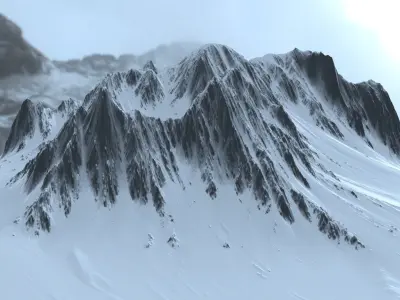 mountain snow 3D model