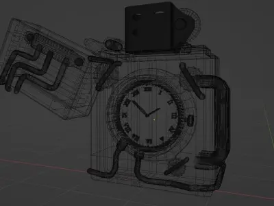 Gasoline lighter steampunk 3D model