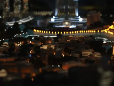 Dubai downtown - detailed with lighting setup 3D model