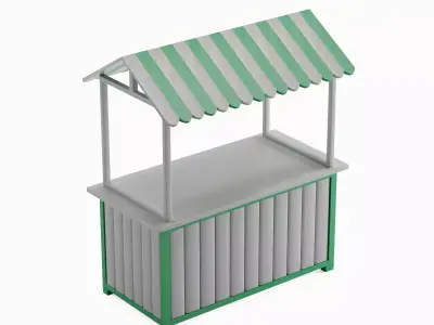 Food Stand 05 Low-poly 3D model