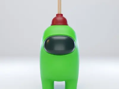 Among Us Plunger Character 3D model