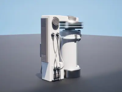 Sci-fi Capsule  Low-poly 3D model