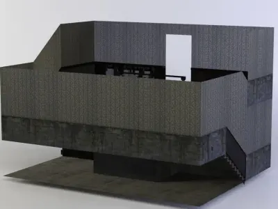 Corridor with stairs Low-poly 3D model buy