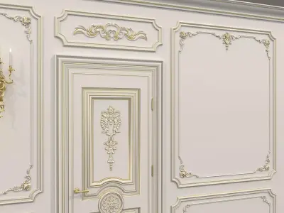 Wall Molding in Classic French style 43 3D model