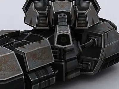 3DRT - Sci-Fi Hovertank8 Low-poly 3D model