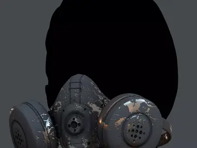 Gas mask helmet 3d model scifi Low-poly Low-poly 3D model Low-poly 3D model